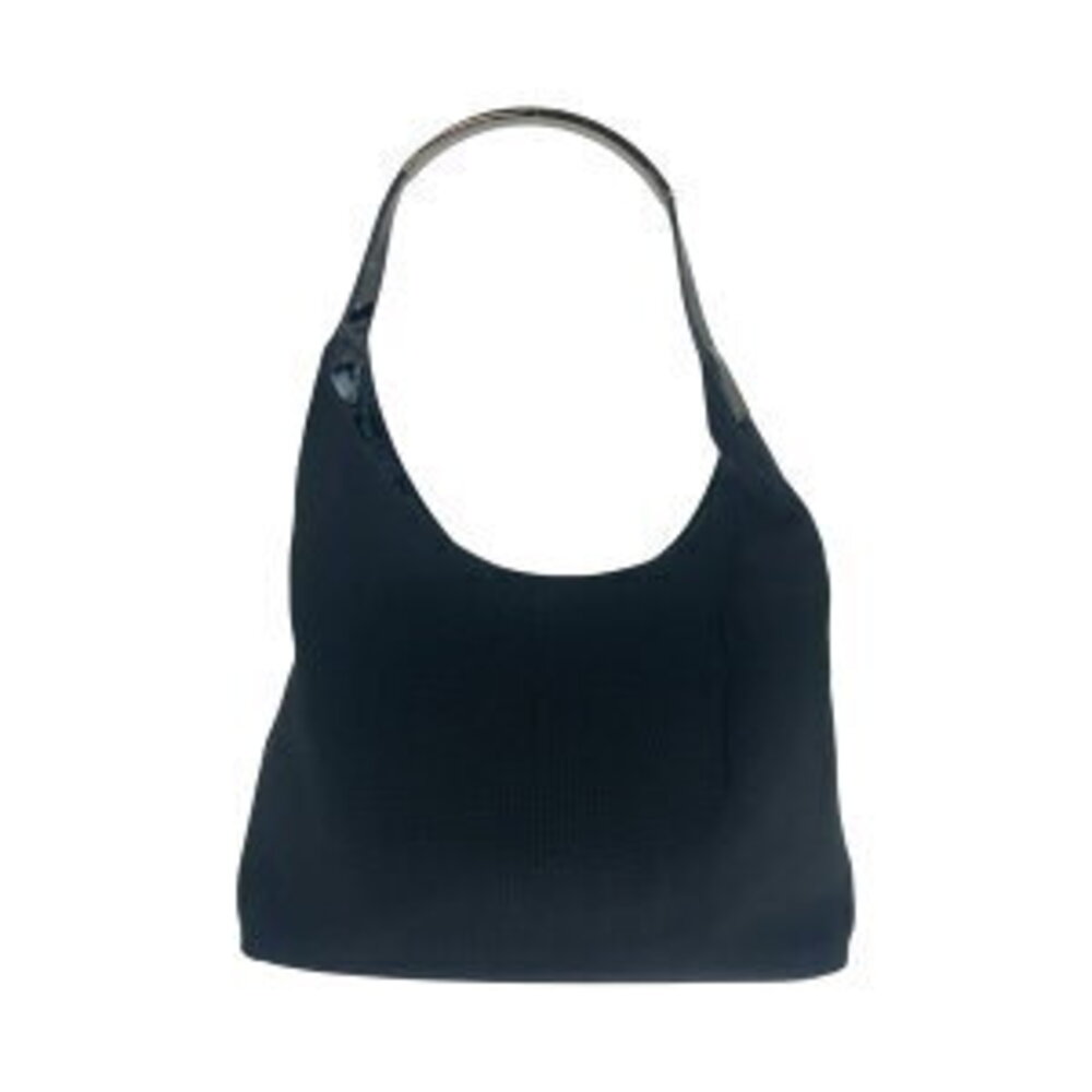 Gucci Shoulder Canvas Black Bag Hobo Enamel